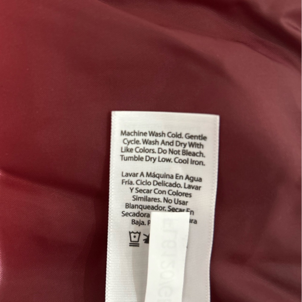 Free Assembly Short Puffer Jacket Red Plaid Full Zip Winter Women’s Size XXL - Picture 9 of 9